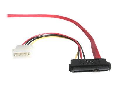 StarTech.com SAS auf SATA Slimline Kabel - SAS SATA SFF-8482 mit IDE Stromkabel - 1 x SATA (7pin)