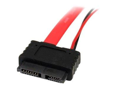 StarTech.com SATA Slimline Kabel mit Molex Stecker - S-ATA all-in-one Anschlusskabel - 1 x Slimline SATA 1 x LP4 1 x SAT