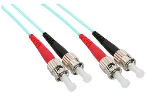 INLINE - LWL Duplex Kabel - ST/ST - 50/125µm - OM3 - 1m