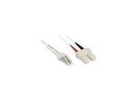 INLINE - LWL Duplex Kabel - LC/SC - 50/125µm - OM3 - 3m