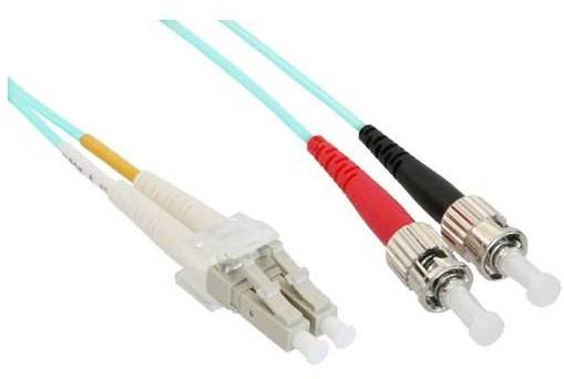 INLINE - LWL Duplex Kabel - LC/ST - 50/125µm - OM3 - 3m