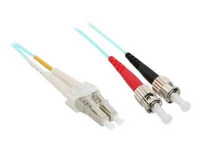 INLINE - LWL Duplex Kabel - LC/ST - 50/125µm - OM3 - 1m