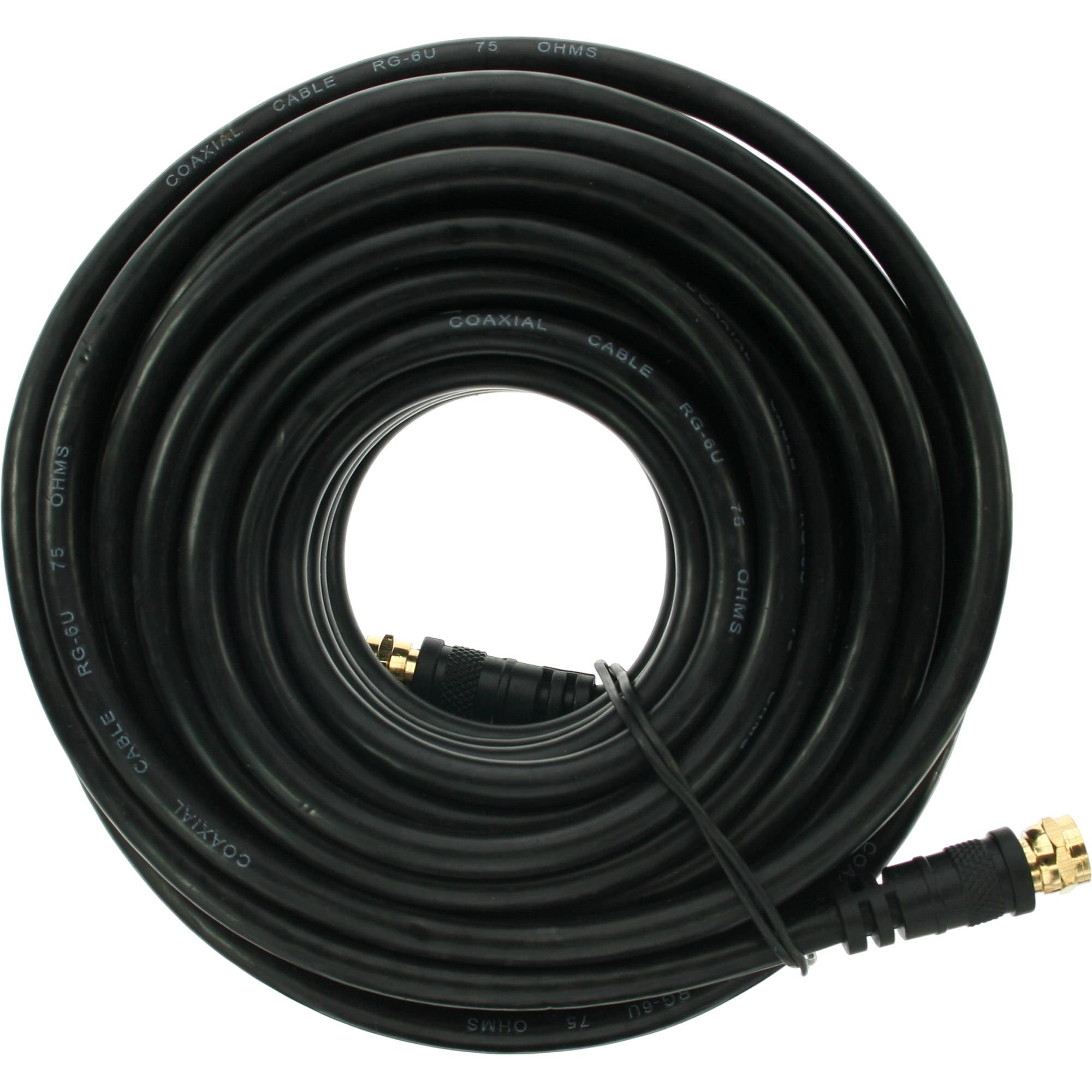 INLINE - SAT-Anschlusskabel - 2x geschirmt - 2x F-Stecker - >85dB - schwarz - 10m