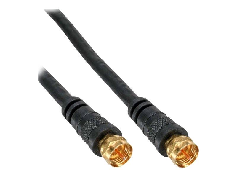 INLINE - SAT-Anschlusskabel - 2x geschirmt - 2x F-Stecker - >85dB - schwarz - 10m