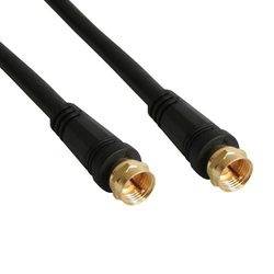 INLINE - SAT-Anschlusskabel - 2x geschirmt - 2x F-Stecker - >85dB - schwarz - 3m