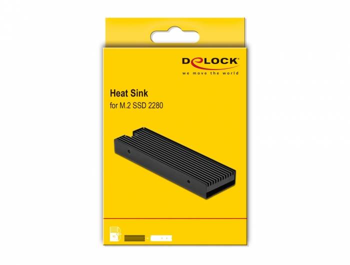 Delock - Solid State Drive Kühlkörper - Schwarz