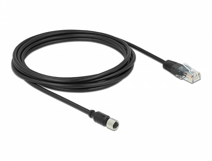 Navilock 63165, RJ-45, M8, 2,8 m, Schwarz