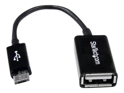 StarTech.com 5in Micro USB to USB OTG Host Adapter - Micro USB Male to USB A Female On-The-GO Host Cable Adapter (UUSBOTG)