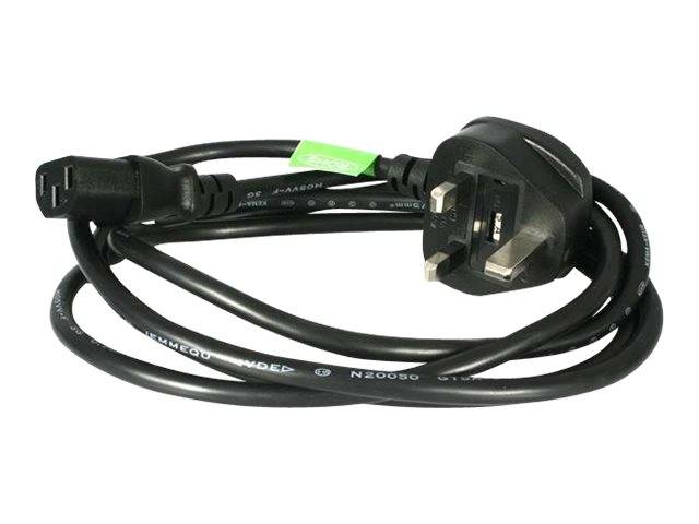 StarTech.com 3 m GB Computer Stromkabel, 18AWG, BS 1363 auf C13, 10A 250V, Schwarzes Ersatz AC Stromkabel, Kaltgerätekab