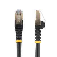 StarTech.com 6ASPAT5MBK Patchkabel CAT6a (5 m, schwarz, RJ45-Snagless-Steckverbinder, CAT6a-STP-Kabel, Kupferdraht, Net