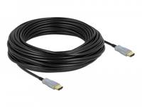 Delock - High Speed - HDMI-Kabel - HDMI männlich bis HDMI männlich - 25 m - Glasfaser - Schwarz - 4K Unterstützung, Active Optical Cable (AOC)