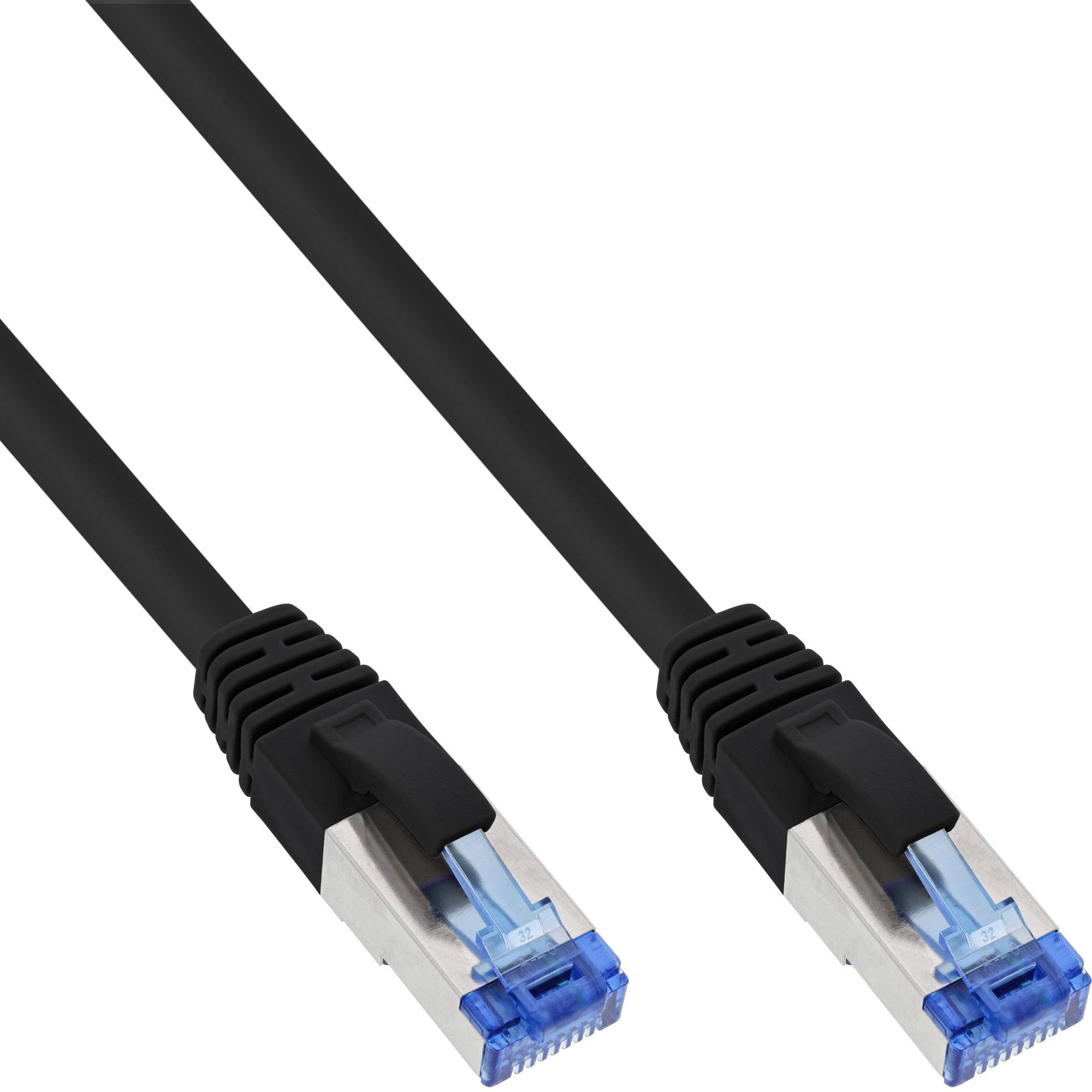 INLINE - Patchkabel - S/FTP (PiMf) - Cat.6A - halogenfrei - schwarz - 20m