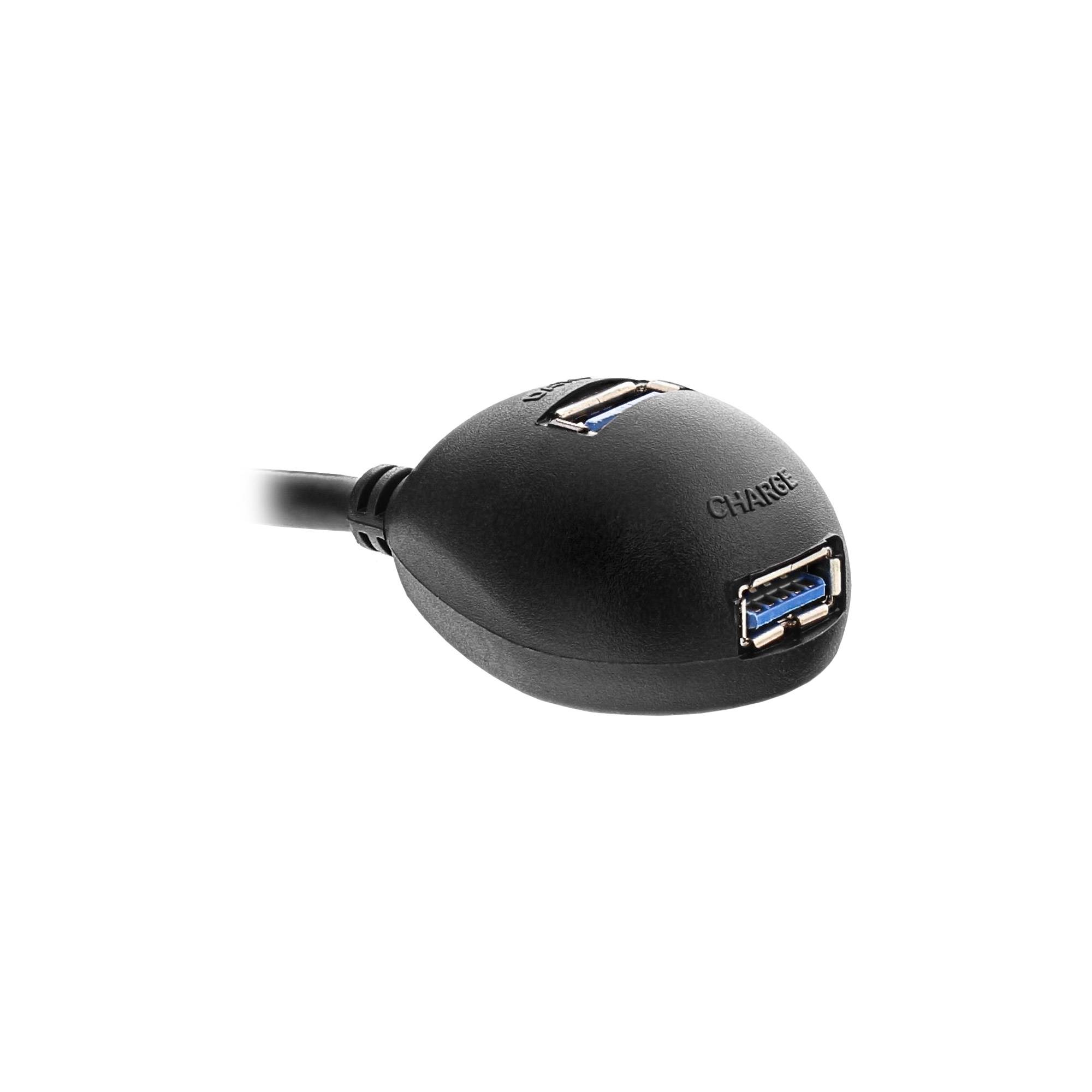 INLINE - USB 3.2 Gen.1 Verl. - USB A Stecker / Buchse - schwarz - mit Standfuß - 2m