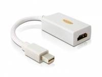 Delock Adapter mini Displayport 1.1 Stecker > HDMI Buchse Passiv weiß