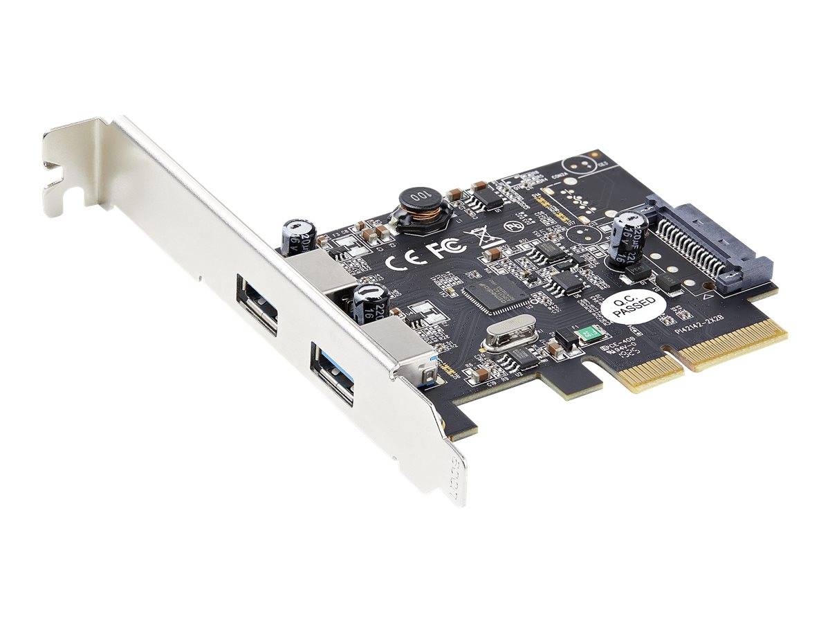 StarTech.com 2-Port USB PCIe Adapter - 10Gbit/s pro Port - USB 3.1/3.2 Gen 2 Typ-A PCI Express 3.0 x2 Host Controller Er