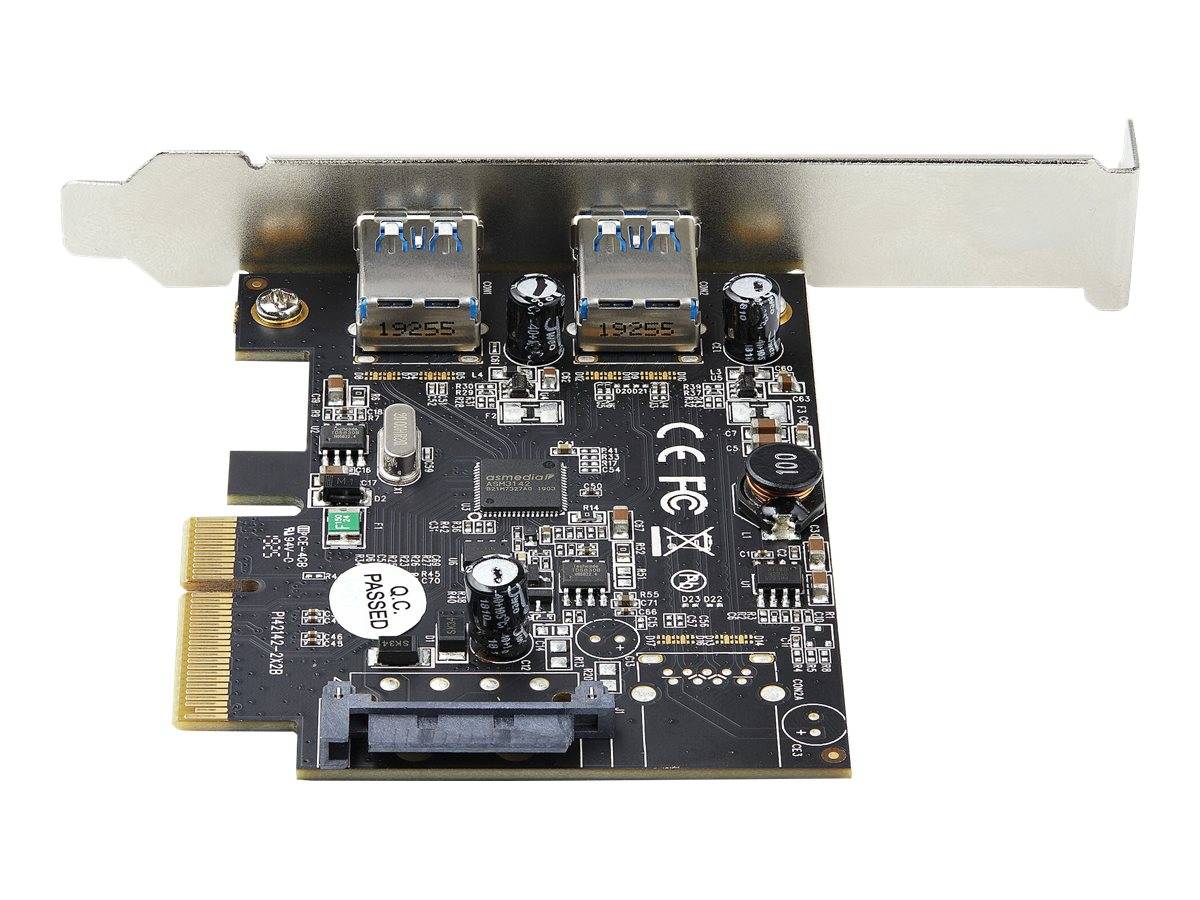 StarTech.com 2-Port USB PCIe Adapter - 10Gbit/s pro Port - USB 3.1/3.2 Gen 2 Typ-A PCI Express 3.0 x2 Host Controller Er