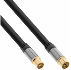 InLine Premium - Antennenkabel - IEC-Anschluss männlich bis IEC-Anschluss weiblich