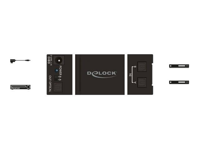 DeLock TOSLINK Switch - Audio-Switch - 2 x TOSLINK