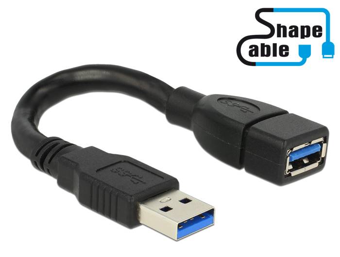 DeLOCK ShapeCable - USB-Verlängerungskabel - USB Typ A (W)