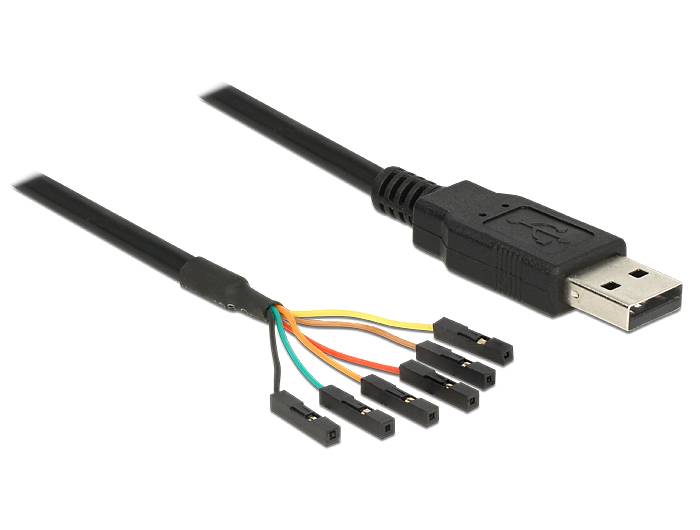 DeLock Converter USB 2.0 > Serial-TTL 6 pin pin header connector individually 1.8 m (5 V)