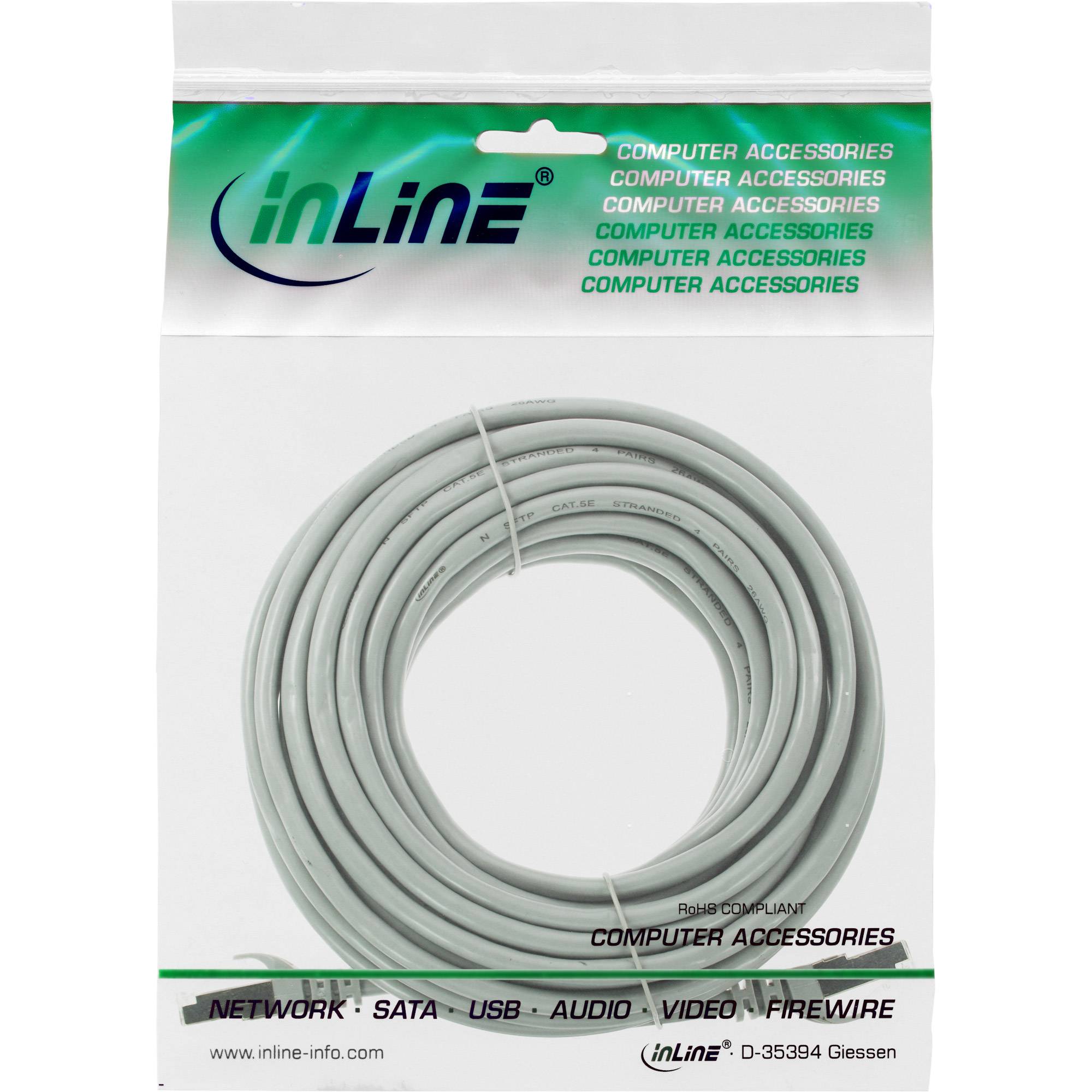 INLINE - Patchkabel - U/UTP - Cat.5e - grau - 15m