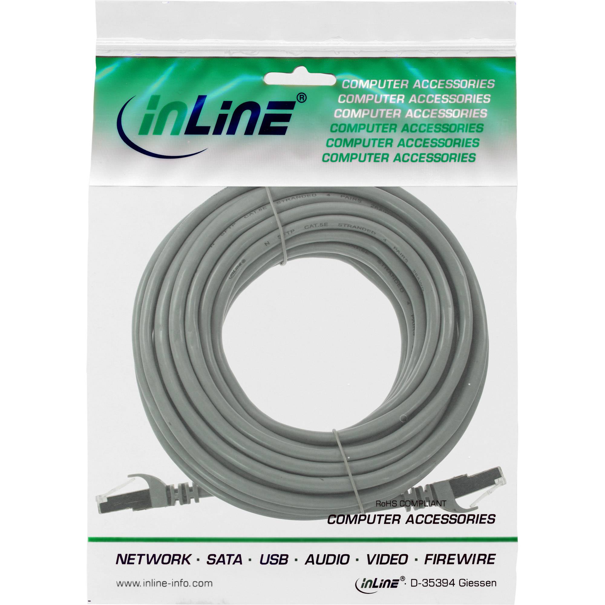 INLINE - Patchkabel - F/UTP - Cat.5e - grau - 50m