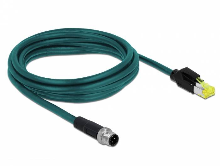 DeLOCK - Netzwerkkabel - M12 (4-polig) (M) bis RJ-45 (M)