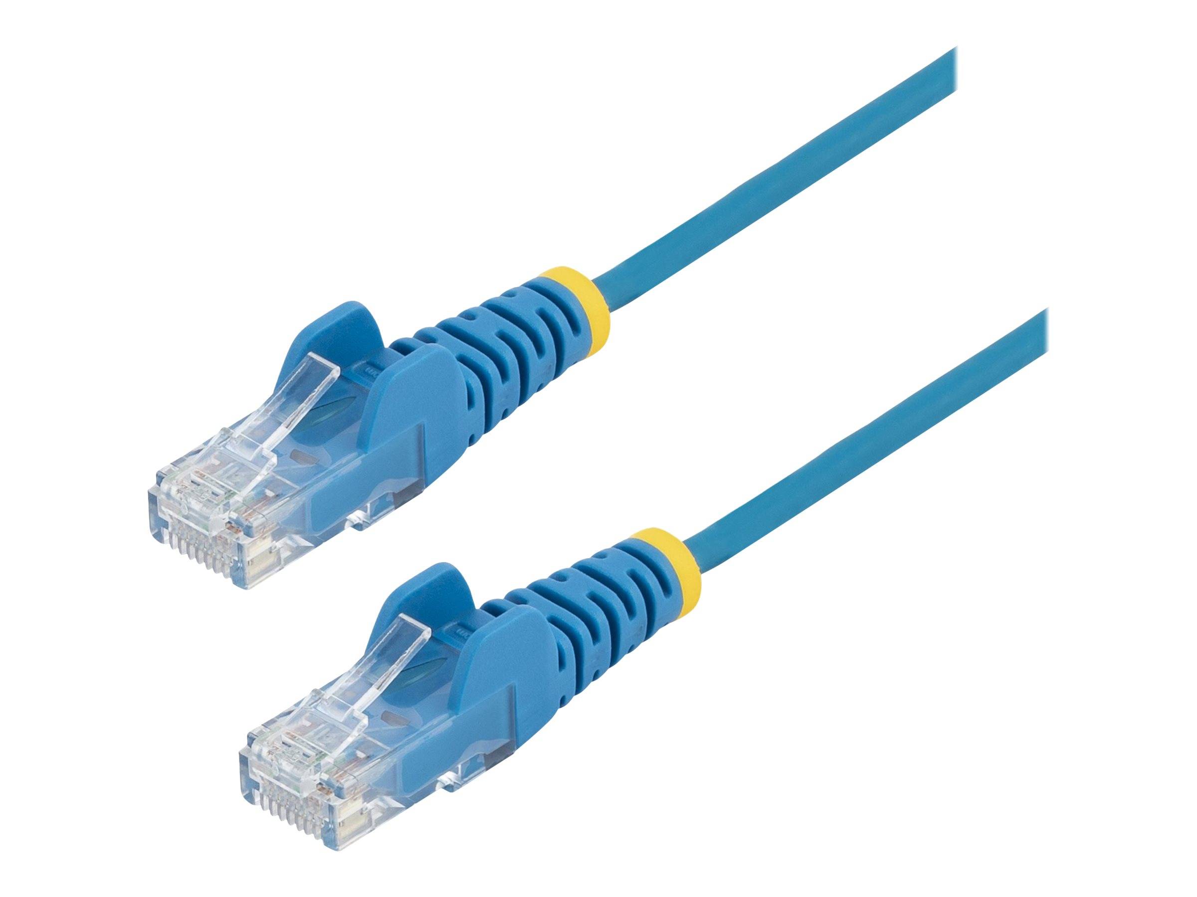 StarTech.com 2,5 m Cat6-Kabel - Schlankes Cat6-Patchkabel - Blau - Snagless RJ45-Anschlusse - Gigabit-Ethernet-Kabel - 2