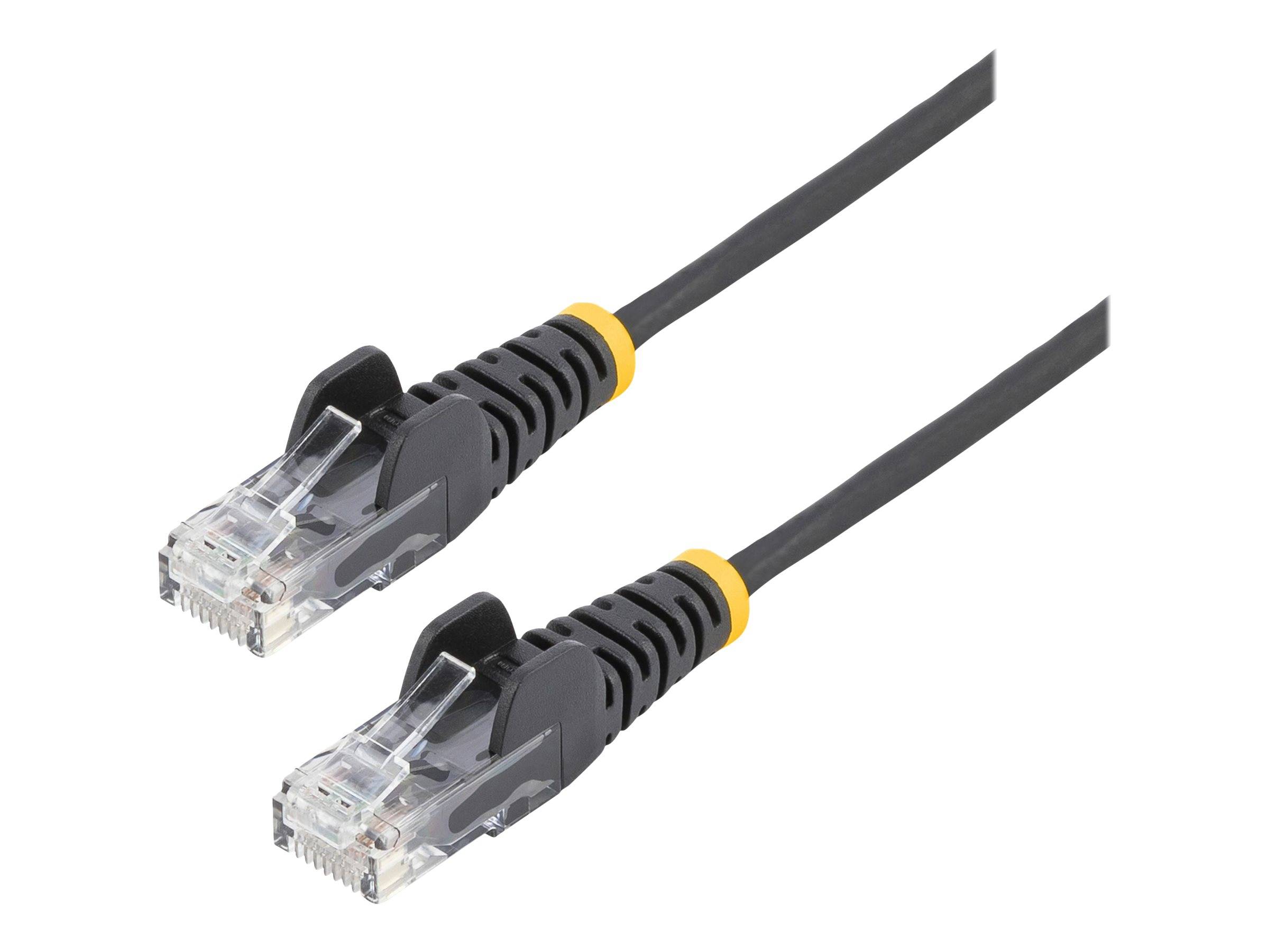 StarTech.com 1,5 m Cat6-Kabel - Schlankes Cat6-Patchkabel - Schwarz - Snagless RJ45-Anschlüsse - Gigabit-Ethernet-Kabel