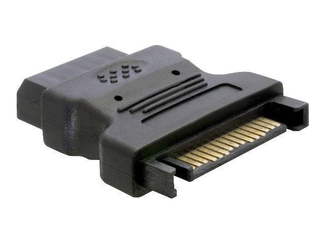 Nahaufnahme eines schwarzen HDMI-Adaptersteckers mit vergoldeten Kontaktstiften auf weißem Hintergrund.