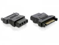 Zwei schwarze Computerkabel-Stecker/Adapter auf weißem Hintergrund, einer mit dreilochigem Buchsenanschluss und einer mit freiliegenden vergoldeten Kontakten.