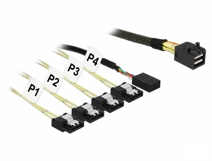 Delock - SATA- / SAS-Kabel - SAS 12Gbit/s - Mini SAS HD (SFF-8643)