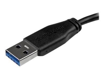 StarTech.com 50cm schlankes SuperSpeed USB 3.0 A auf Micro B Kabel - St/St - USB 3.0 Anschlusskabel - Schwarz - USB-Kabe