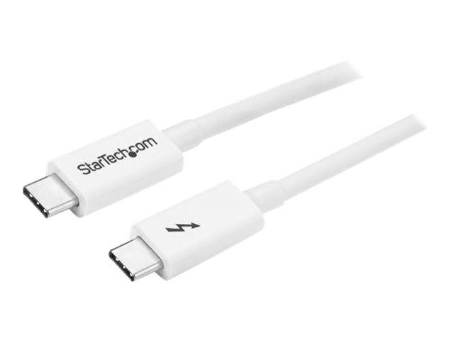 StarTech.com Thunderbolt 3 Kabel - 20Gbit/s - 2m - Weiß - 4K 60Hz - Passiv - Thunderbolt Kabel - USB Typ C Lader - Thund
