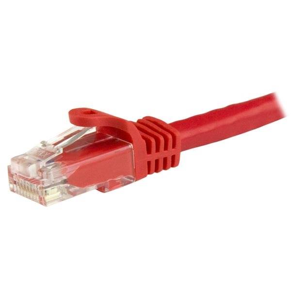 StarTech.com 15m Cat6 Snagless Gigabit UTP Netzwerkkabel - Cat 6 RJ45 Netzwerkkabel mit Knickschutz - Rot - Patch-Kabel