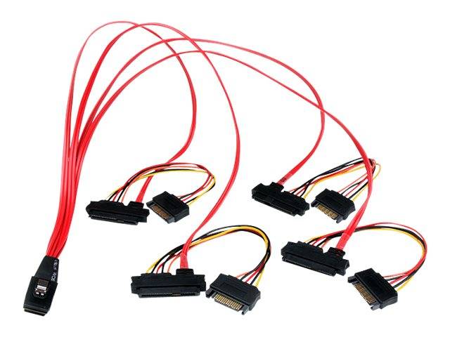 StarTech.com Internes Serial-Attached SCSI Mini SAS Kabel 50cm - SF-8087 auf 4x SFF-8482 - Internes Mini SAS Kabel zu 4x SATA - Internes SAS-Kabel