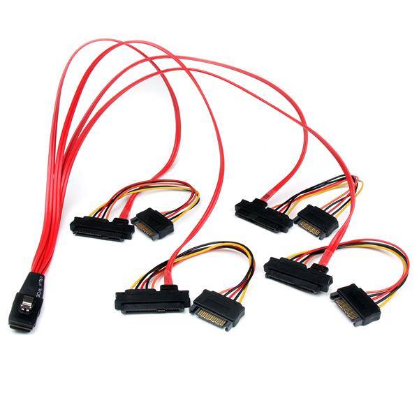StarTech.com Internes Serial-Attached SCSI Mini SAS Kabel 50cm - SF-8087 auf 4x SFF-8482 - Internes Mini SAS Kabel zu 4x SATA - Internes SAS-Kabel