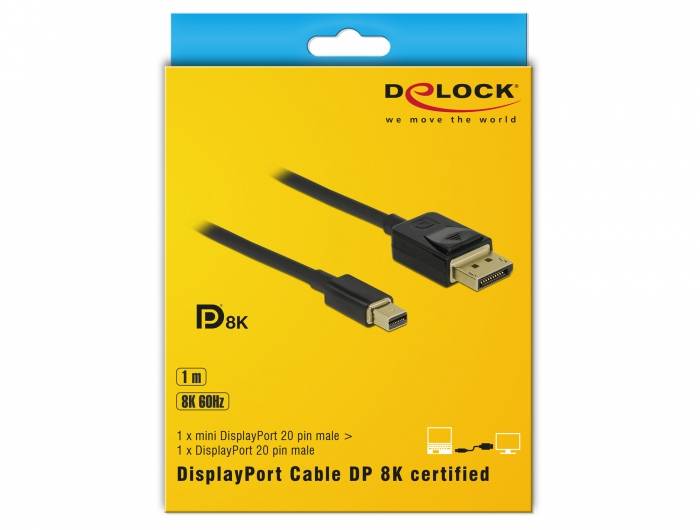 Delock - DisplayPort-Kabel - DisplayPort männlich zu Mini DisplayPort männlich
