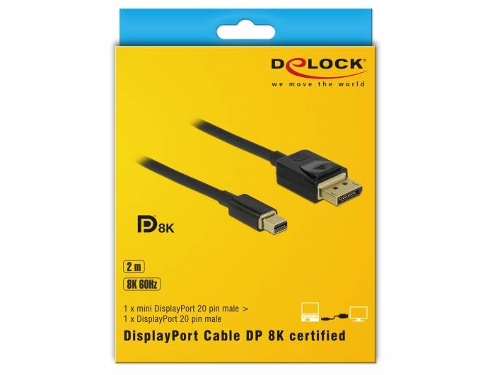 Delock - DisplayPort-Kabel - DisplayPort männlich bis Mini DisplayPort männlich