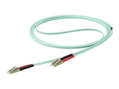 StarTech.com 15 m OM4 LC to LC Multimode Duplex Fiber Optic Patch Cable- Aqua - 50/125 - Fiber Optic Cable - 40/100Gb -