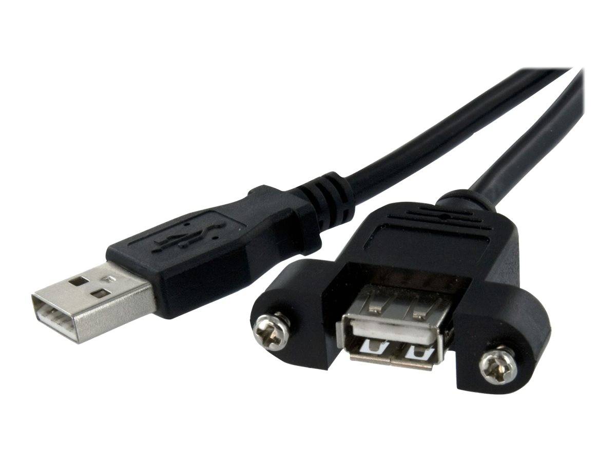 StarTech.com 90cm USB A Blendenmontage Kabel Bu/St - USB Verlängerungskabel - Einbaubuchsen Kabel Verlängerung - USB-Ver
