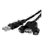 StarTech.com 90cm USB A Blendenmontage Kabel Bu/St - USB Verlängerungskabel - Einbaubuchsen Kabel Verlängerung - USB-Verlängerungskabel - USB (W)