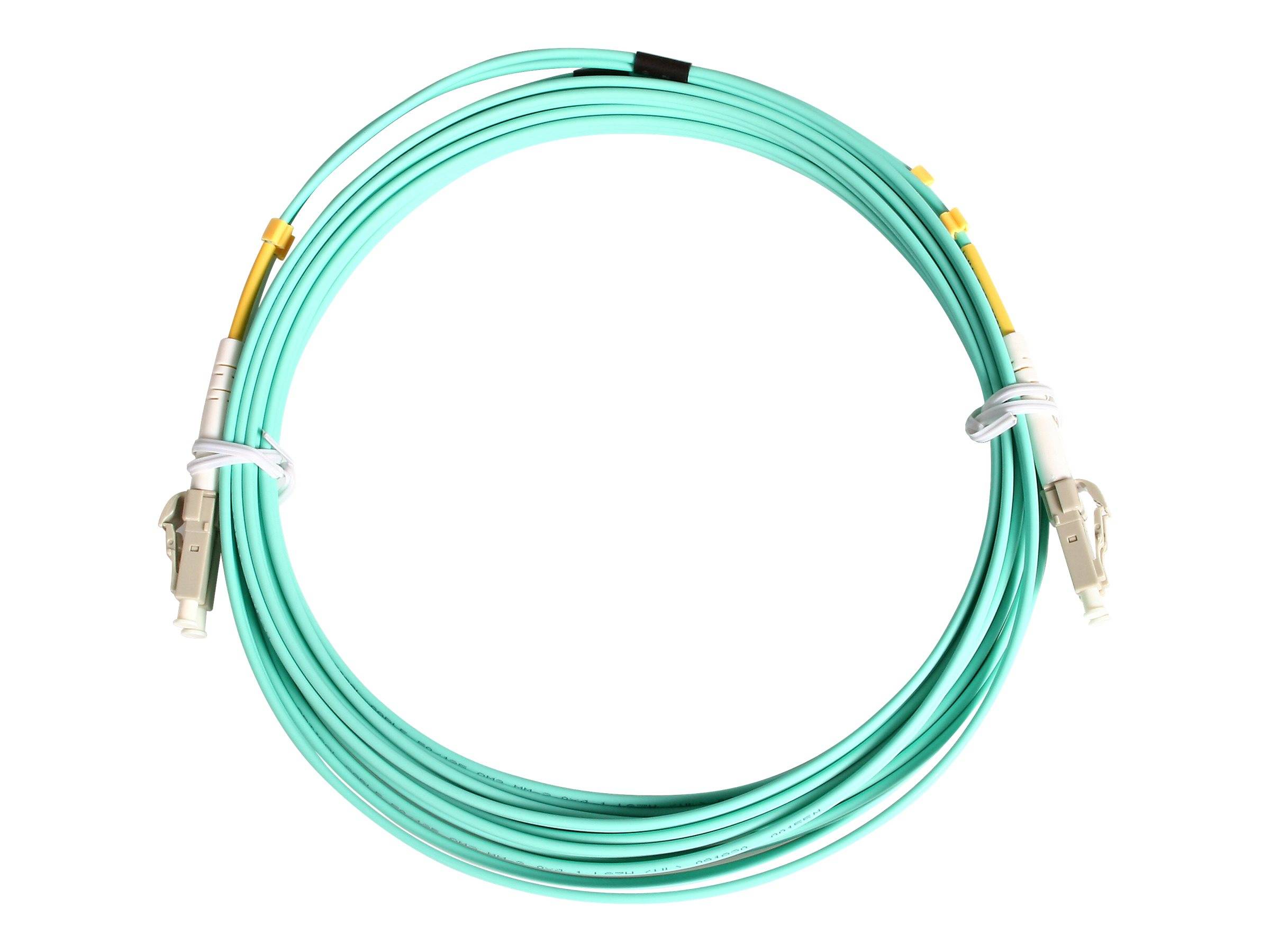 StarTech.com 10m (30ft) LC/UPC to LC/UPC OM3 Multimode Fiber Optic Cable, Full Duplex 50/125Âµm Zipcord Fiber Cable, 100