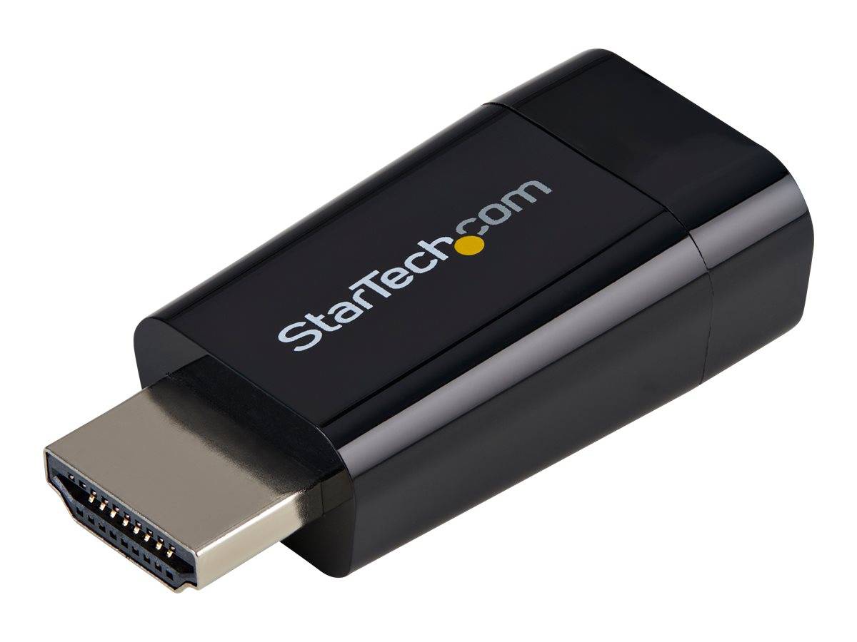 StarTech.com Kompakter HDMI auf VGA Adapter/ Konverter ideal für Chromebooks Ultrabooks & Laptops- HDMI zu VGA HD15 Wand