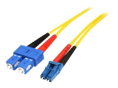 StarTech.com 7m Fiber Optic Cable - Single-Mode Duplex 9/125 - LSZH - LC/SC - OS1 - LC to SC Fiber Patch Cable (SMFIBLCS