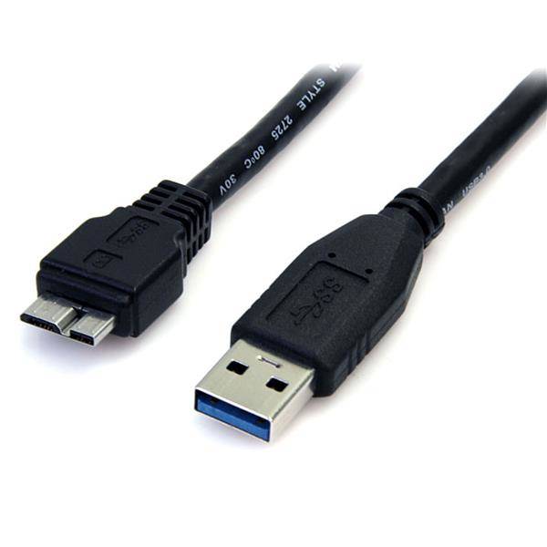StarTech.com 0,5m USB 3.0 A auf Micro B Kabel - St/St - Schwarz - 50cm SuperSpeed USB 3.0 Anschlusskabel - Stecker / Ste