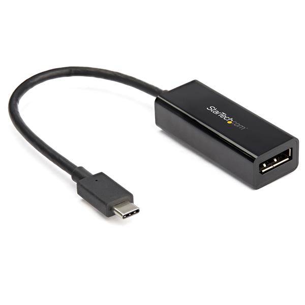USB-C zu USB-A Adapterkabel mit schwarzem rechteckigem Stecker und kurzem Kabel auf weißem Hintergrund