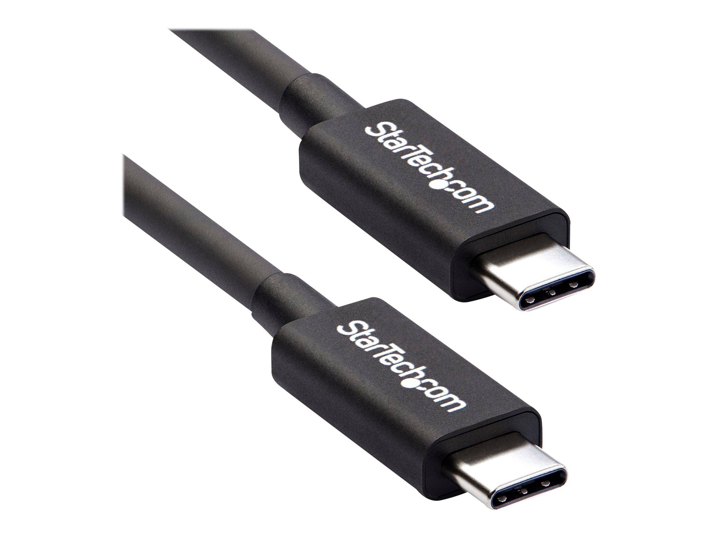 StarTech.com 50cm (1.6ft) Thunderbolt 3 Cable, 40Gbps, 100W PD, 4K/5K Video, Thunderbolt-Certified, Compatible w/ TB4/USB 3.2/DisplayPort