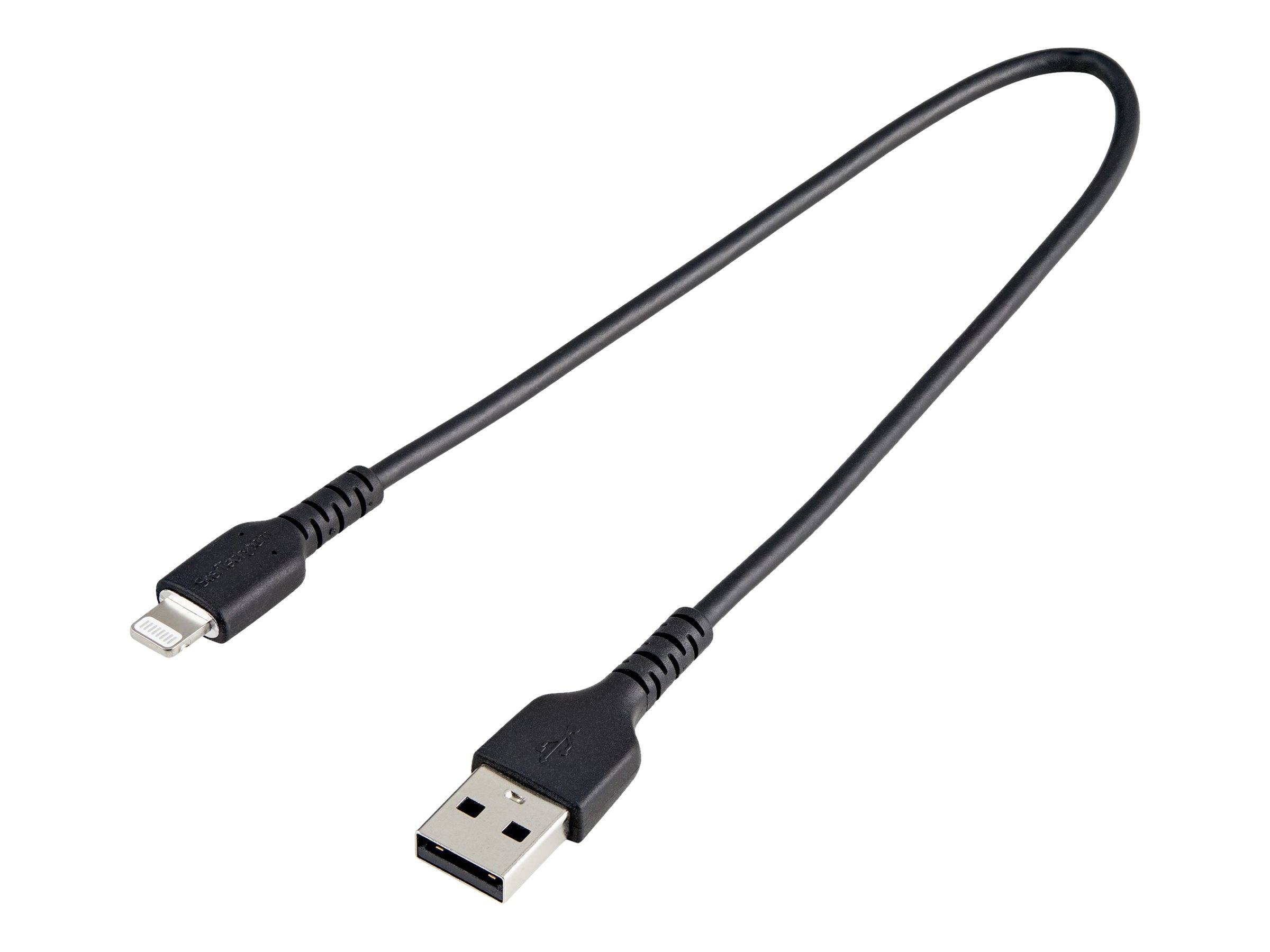 StarTech.com 30cm USB-A auf Lightning-Kabel - Hochbelastbare, robuste Aramidfaser - Lade-/Synchronisationskabel - Apple
