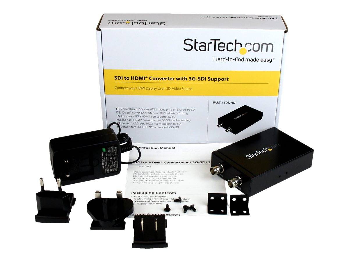 StarTech.com SDI auf HDMI Konverter - 3G-SDI zu HDMI Adapter mit SDI Loop-Through - SDI (BNC/COAX)